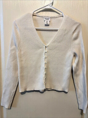Song of Style Vienna Cardigan Ribbed Button Cream Medium